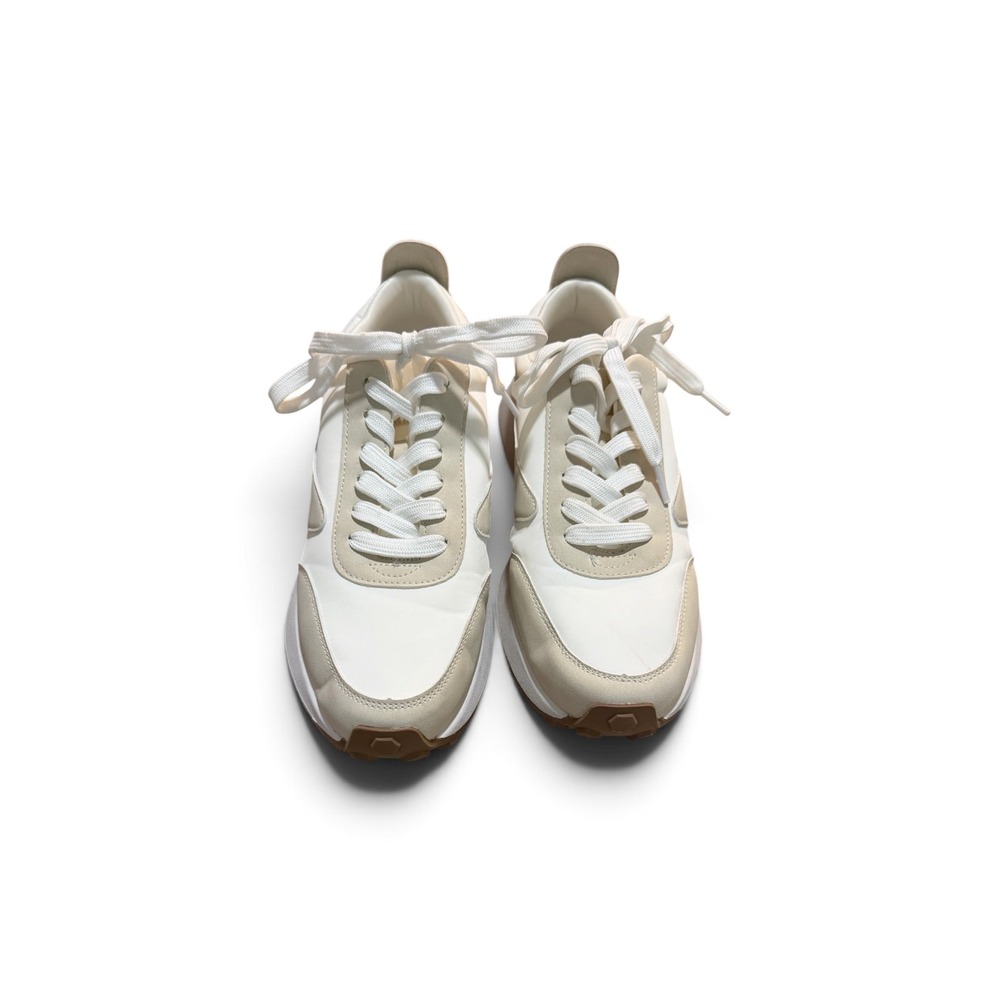 DV by Dolce Vita Womens Sneakers Cream Tan Retro Runner Lace Up Shoes